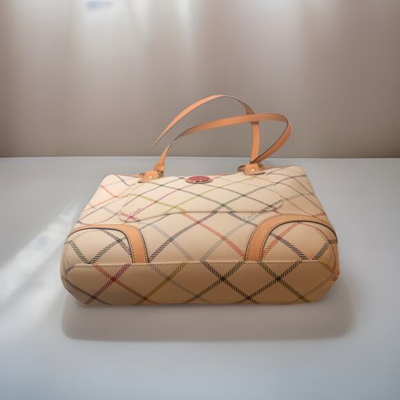 Coach F21863 Peyton Tattersall Tote B4 Multicolor Check Shoulder Bag NWT - Picture 13 of 14